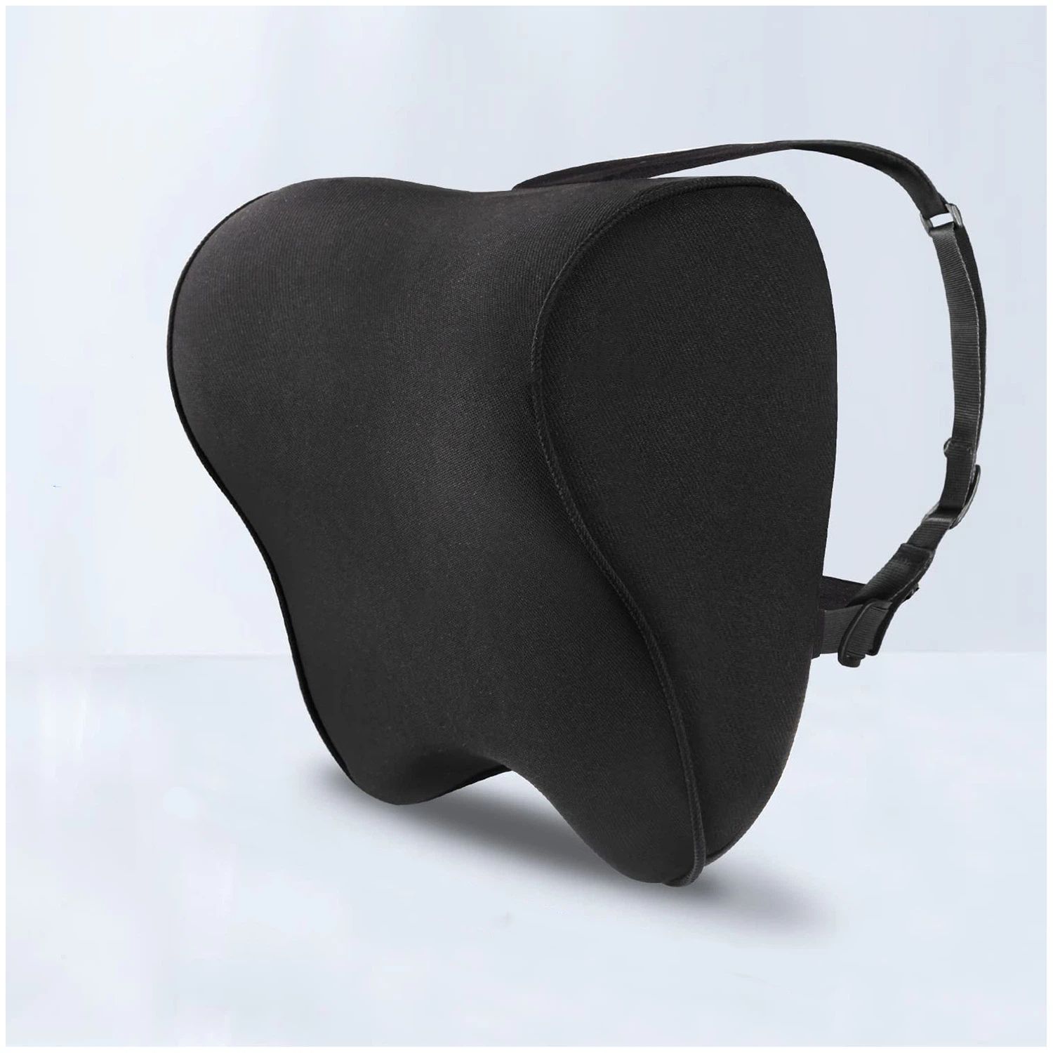 Car Seat Neck Pillow Memory Foam Headrest Cushion for Driver Head Cervical Support - Ergonomic with Washable Cover- Driving Neck Pain Relief (Black)