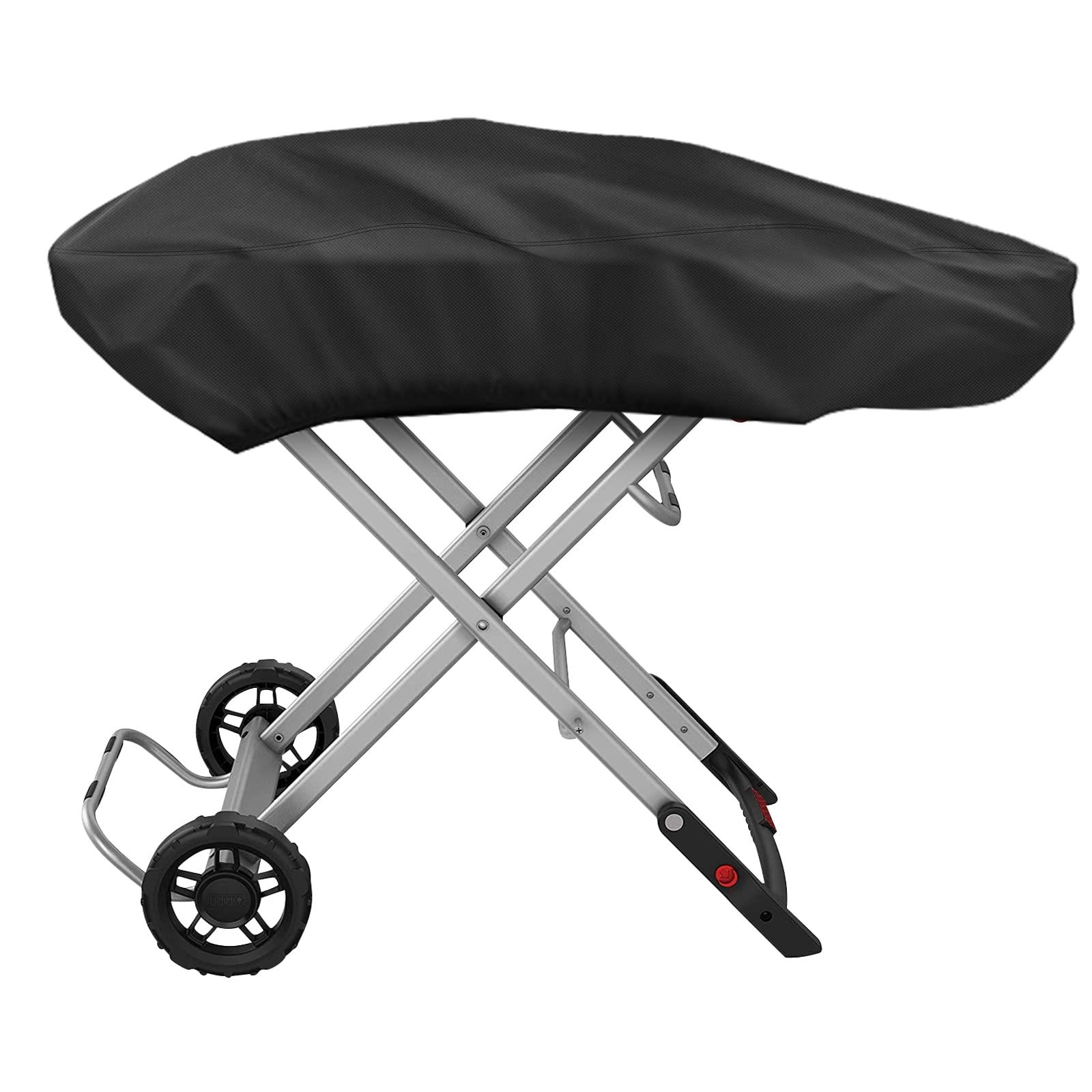Grill Cover for Portable Gas Grill , Outdoor Heavy Duty Waterproof Oxford Fabric Weather Resistant（black）
