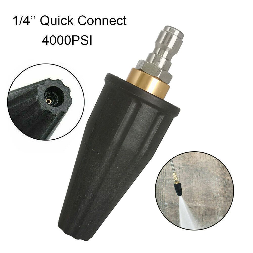 Pressure Washer Tips Turbo Nozzle 4000 PSI 360° Rotating Turbo Spray Tips For Power Washer with 1/4" Quick Connector,