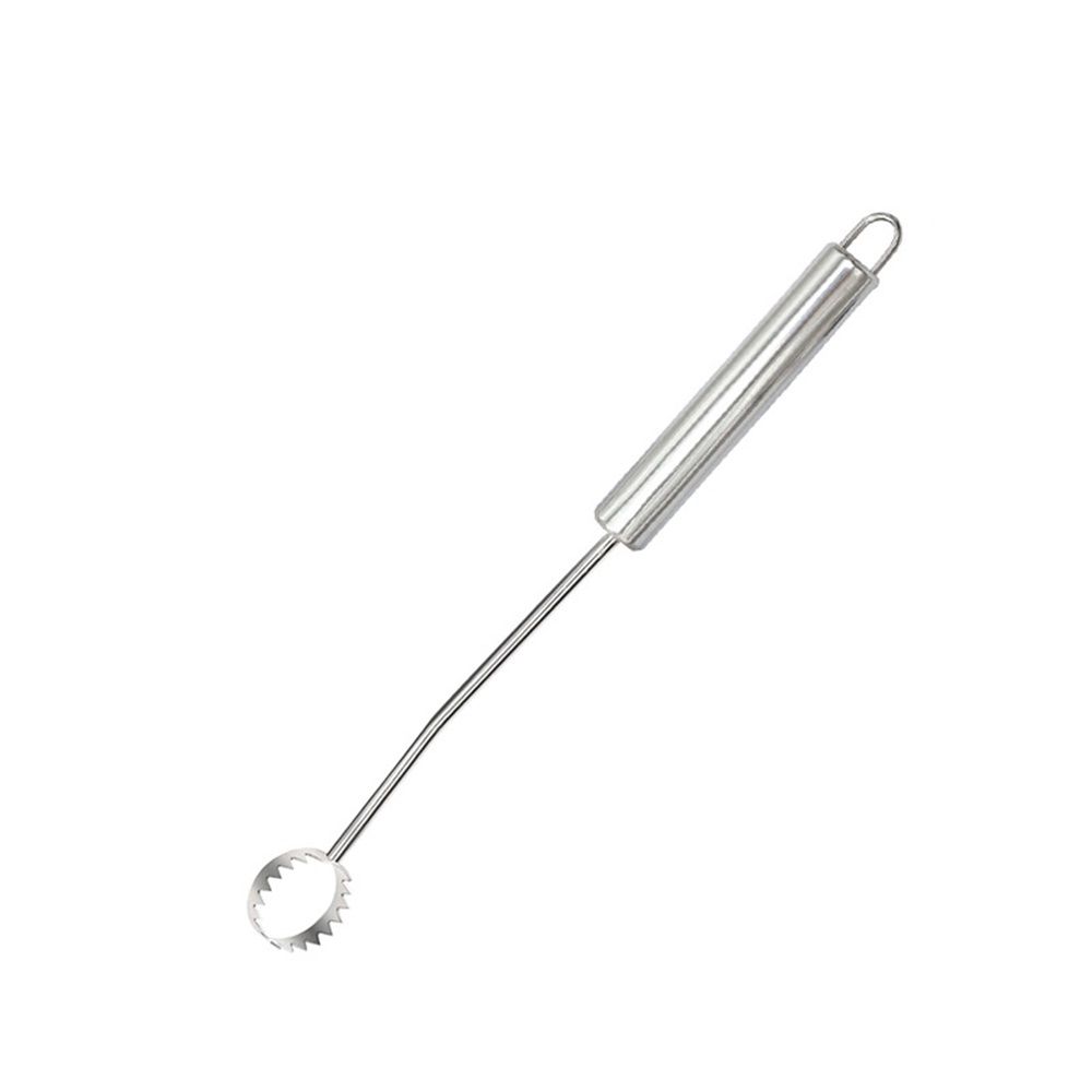 Stainless Steel Lung Remover, Textured Handle, Angled Head, Easy Clean Materials,Lung Scraper of Chicken Processing Equipment, Easily Removes Poultry Lungs, Handle, Chicken