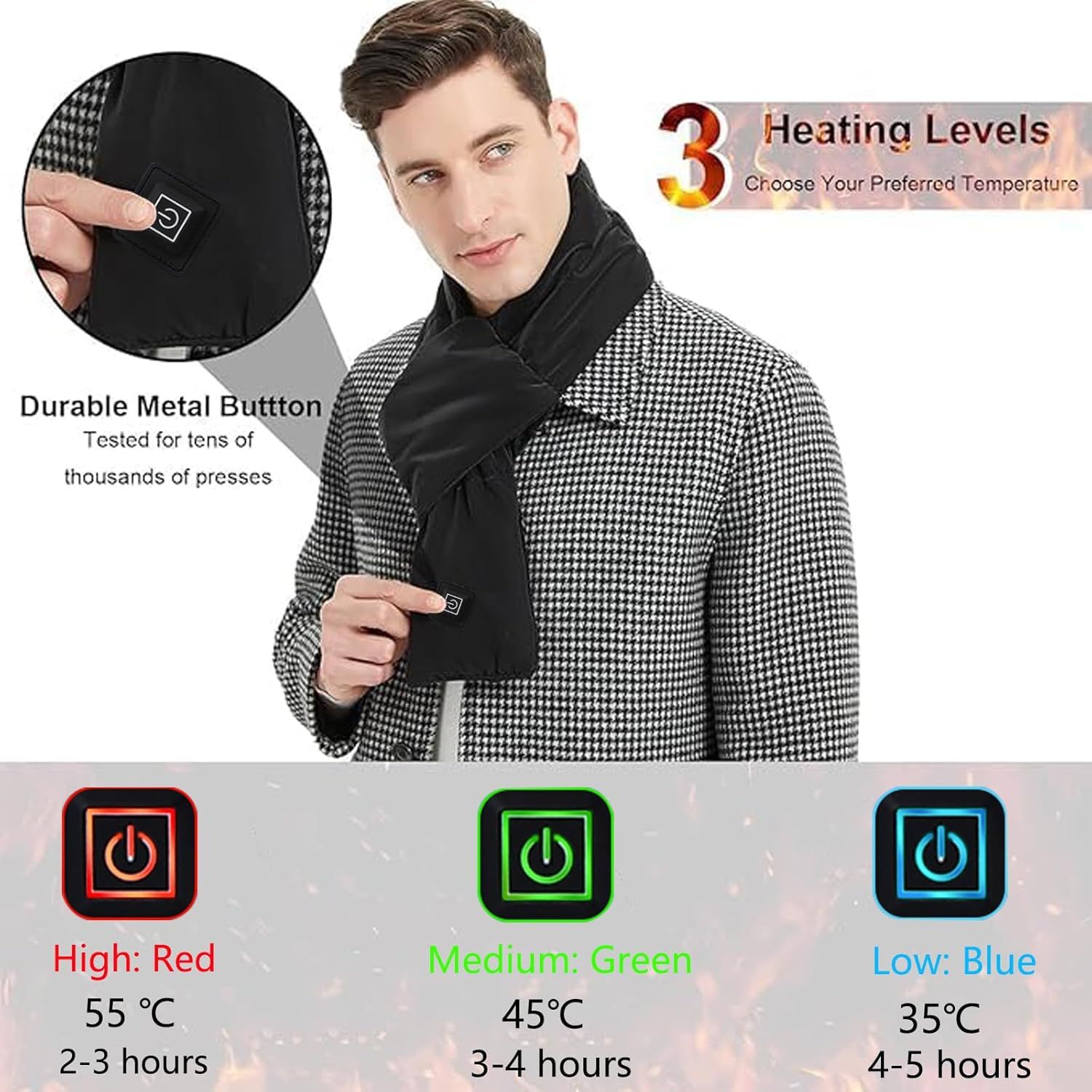 Heated Scarf for Women & Men