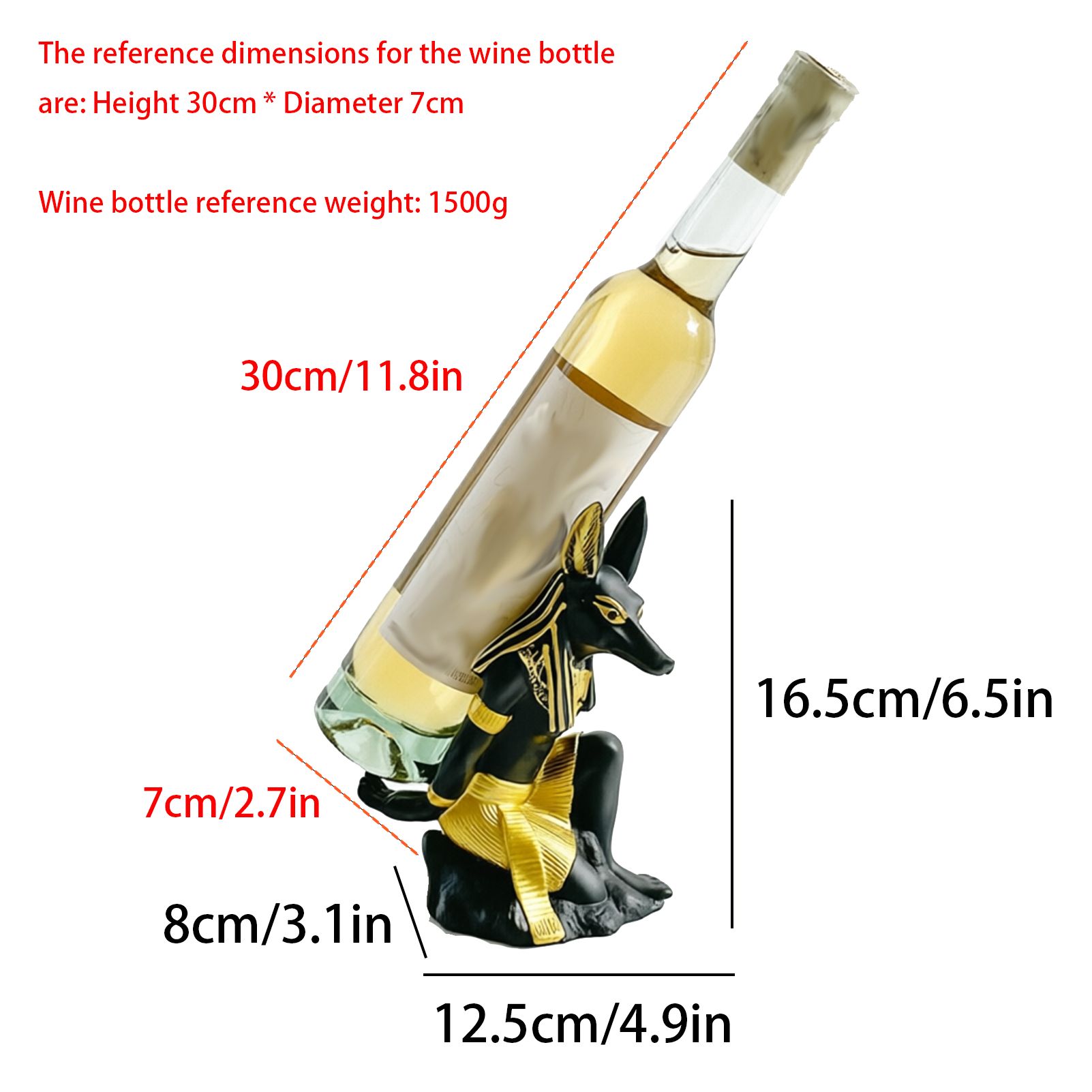 Ancient Egyptian Anubis Wine Rack - Creative Resin Craft Wine Bottle Holder