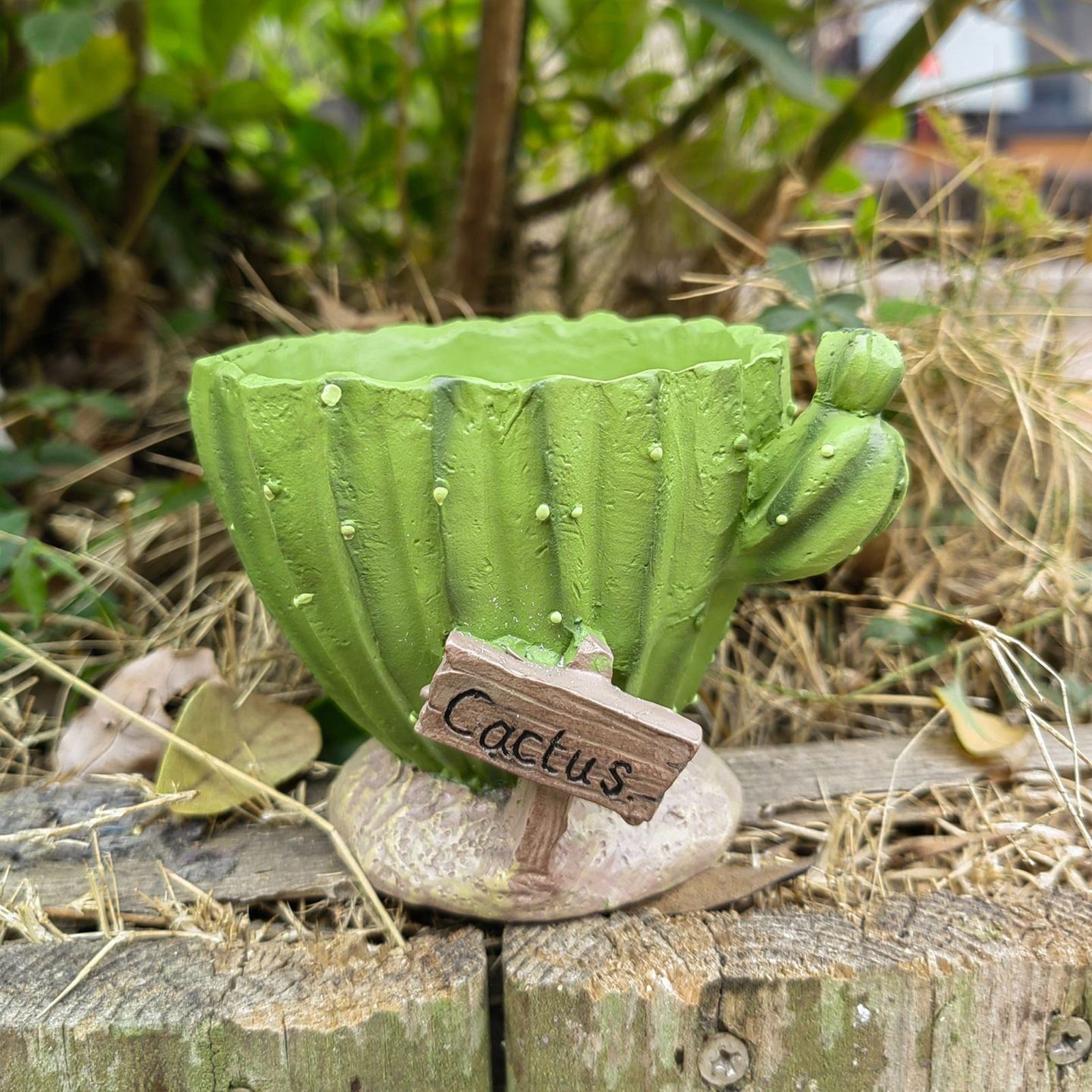 Cactu-Shaped Resin Planter - Mini Multi-Opening Flower Pot for Desktop