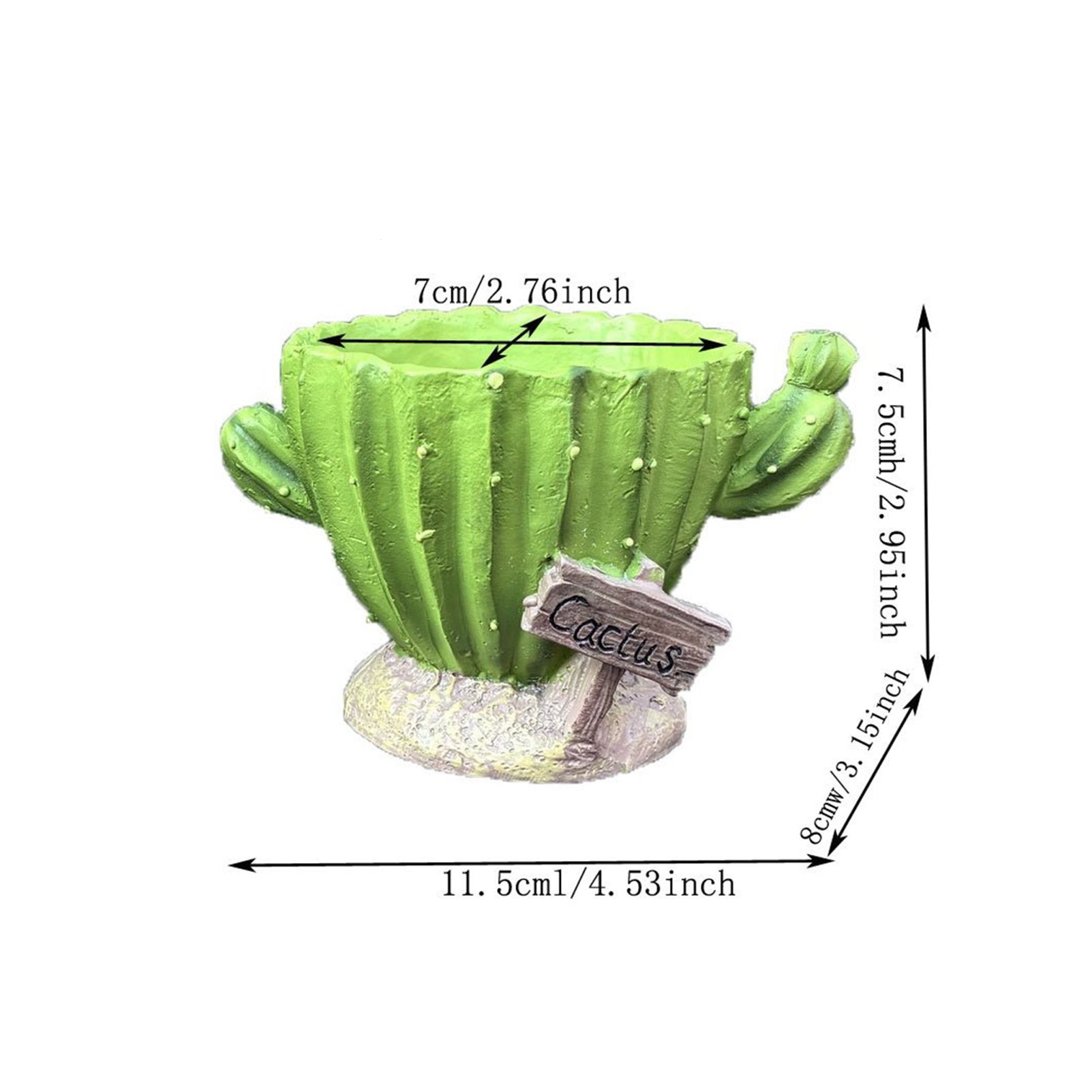 Cactu-Shaped Resin Planter - Mini Multi-Opening Flower Pot for Desktop