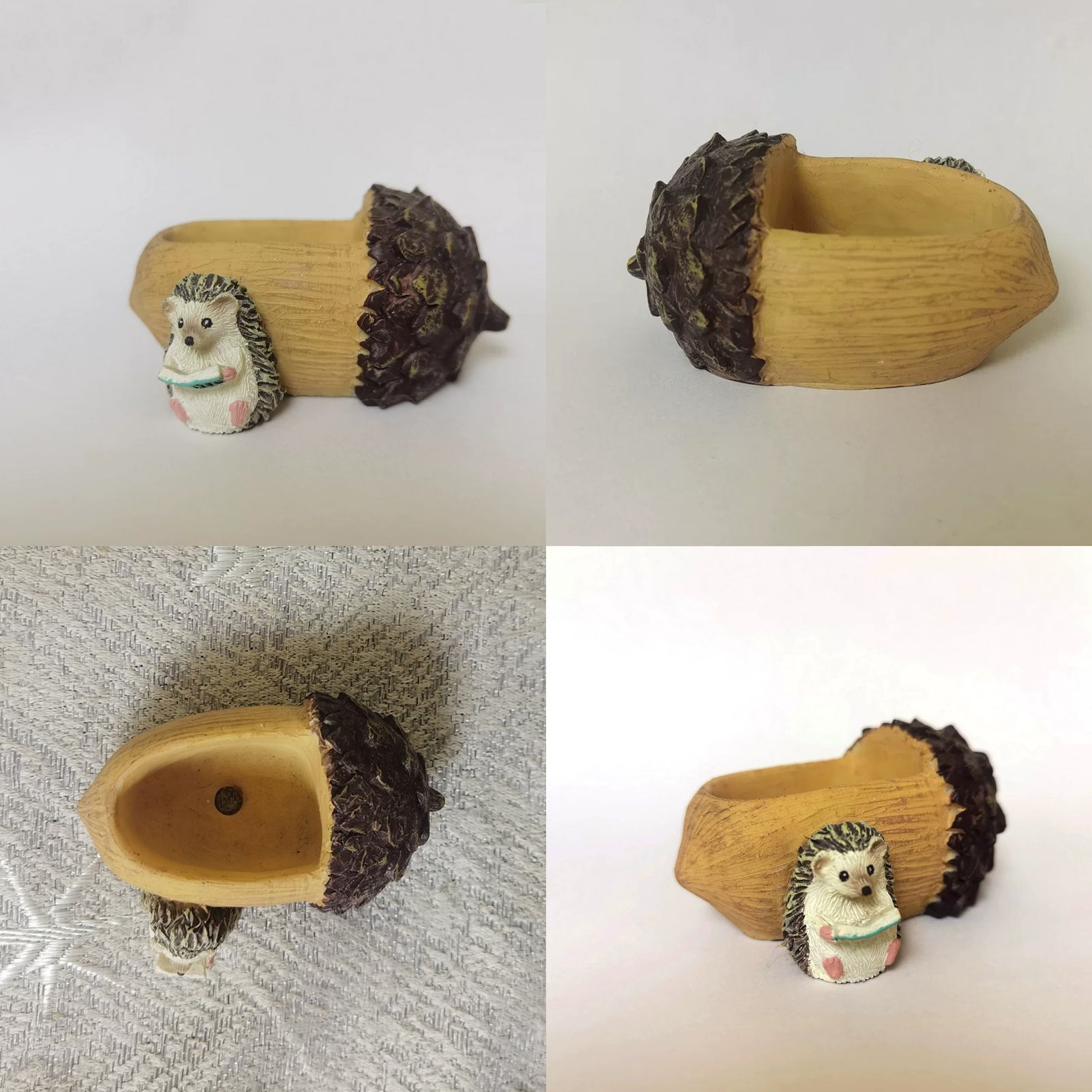Creative Hedgehog Pinecone Resin Planter