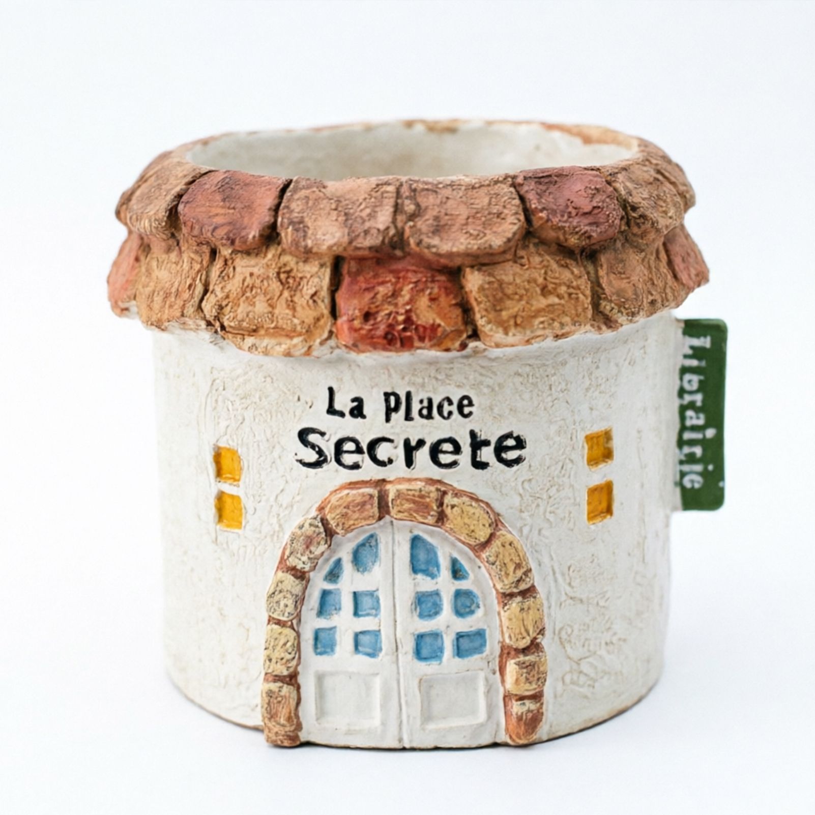 Mini Resin Round Cottage House Planter French Country Style Succulent Pot with Drainage Hole Mini Resin Round Cottage House Planter French Country Style Succulent Pot with Drainage Hole