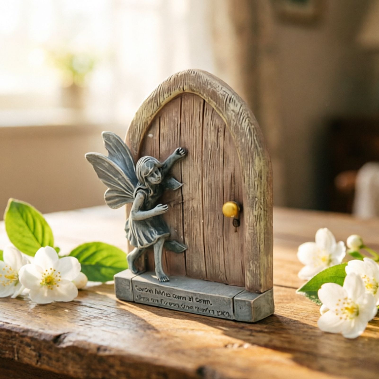 Whimsical Fairy Door Garden Statue Enchanting Outdoor & Indoor Decor for Flower Beds