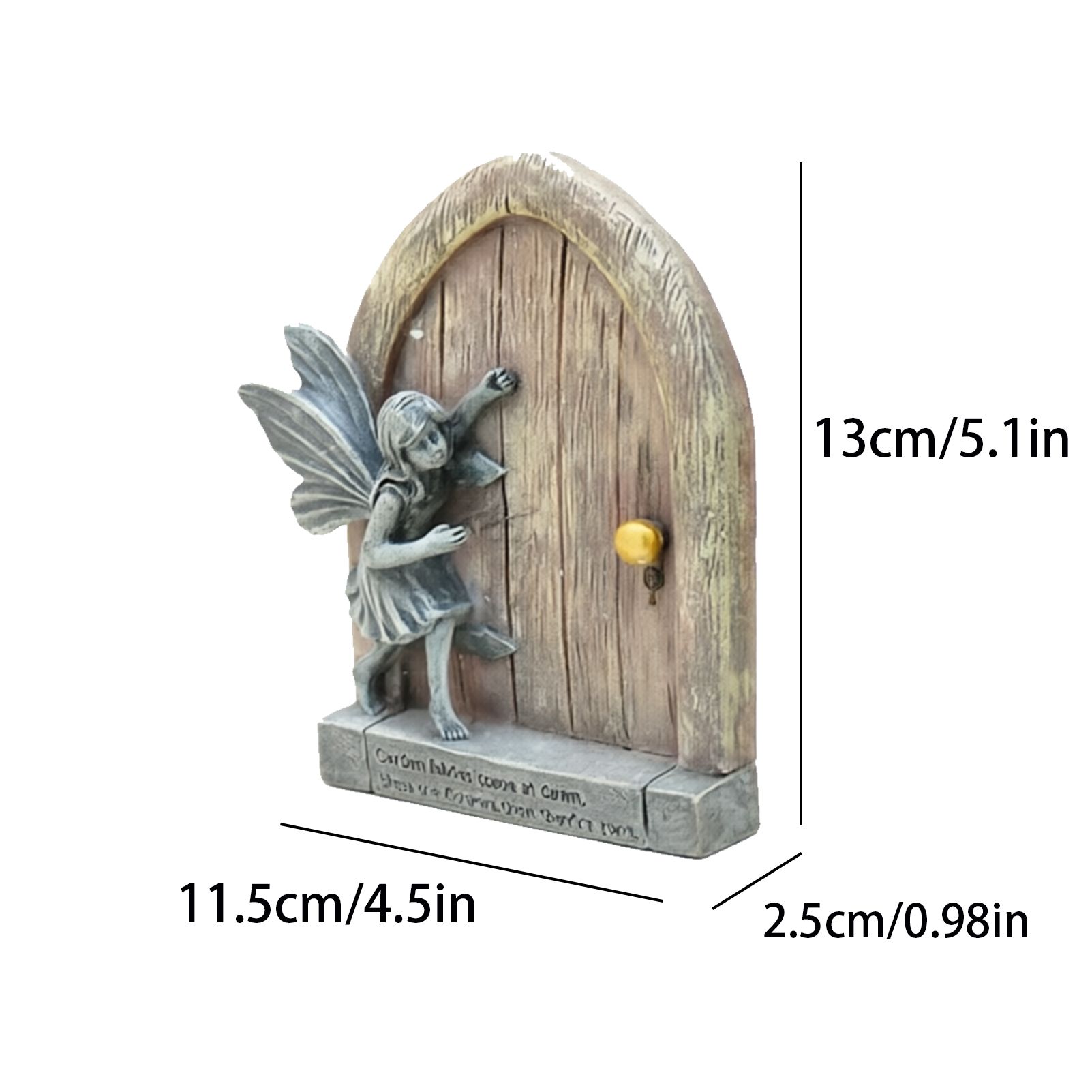 Whimsical Fairy Door Garden Statue Enchanting Outdoor & Indoor Decor for Flower Beds