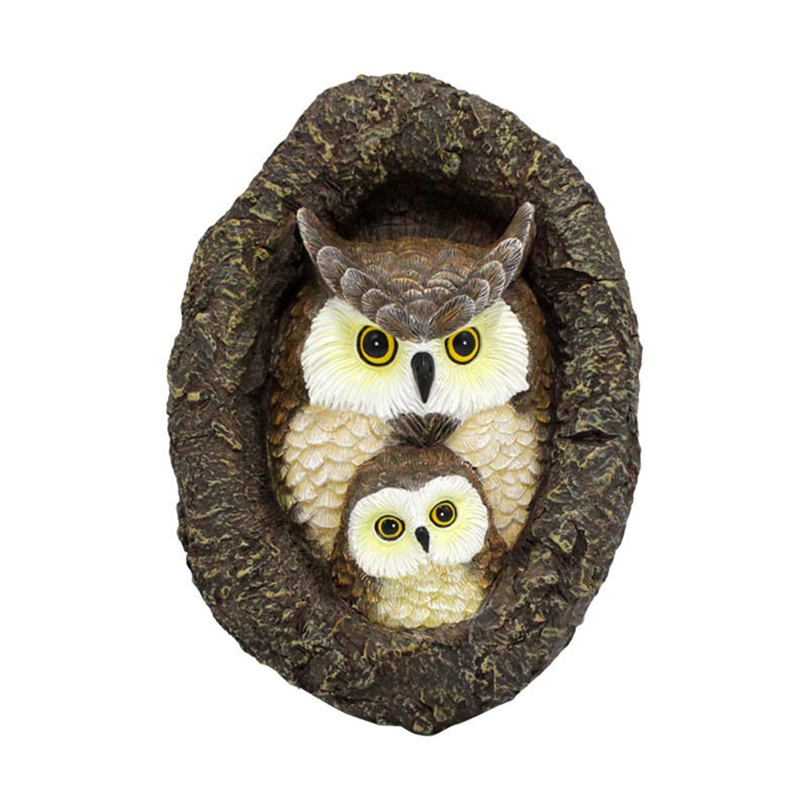 Owl with Tree Hole Statue – Weather-Resistant Resin Garden Decor with Natural Bark Texture – Outdoor Wall Hanging Ornament for Yard Owl with Tree Hole Statue – Weather-Resistant Resin Garden Decor with Natural Bark Texture – Outdoor Wall Hanging Ornament for Yard