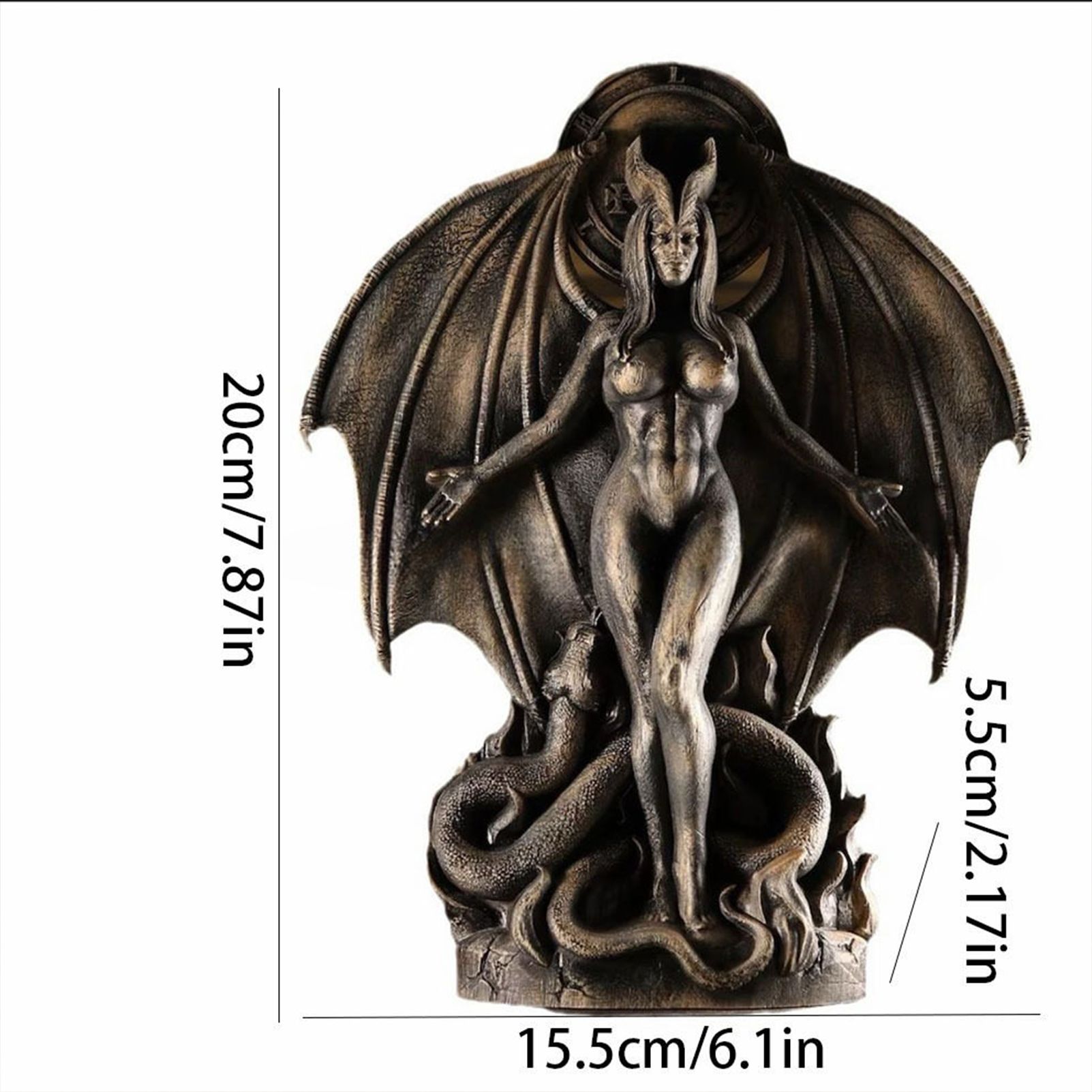 Lilith Inanna Goddess Statue - Gothic Resin Figurine