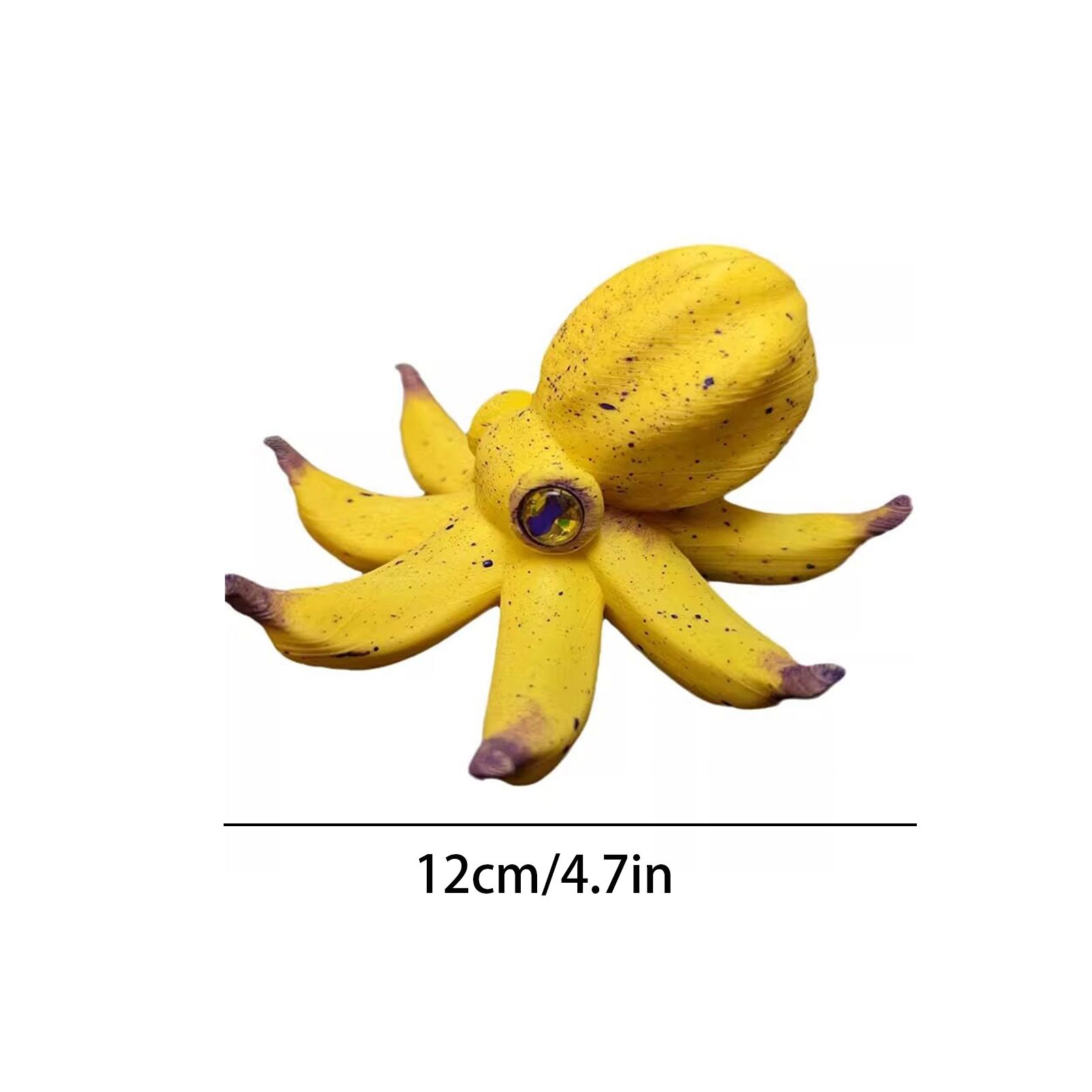 Creative Banana Octopus Resin Ornament - Fun Cartoon Pastoral Home Decor