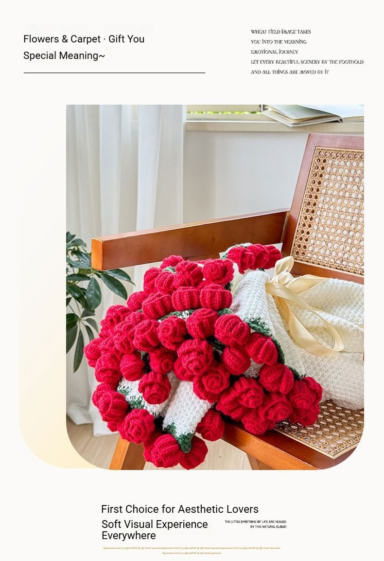 52 Pink Flowers Beige Blanket Diameter Approximately 110CM