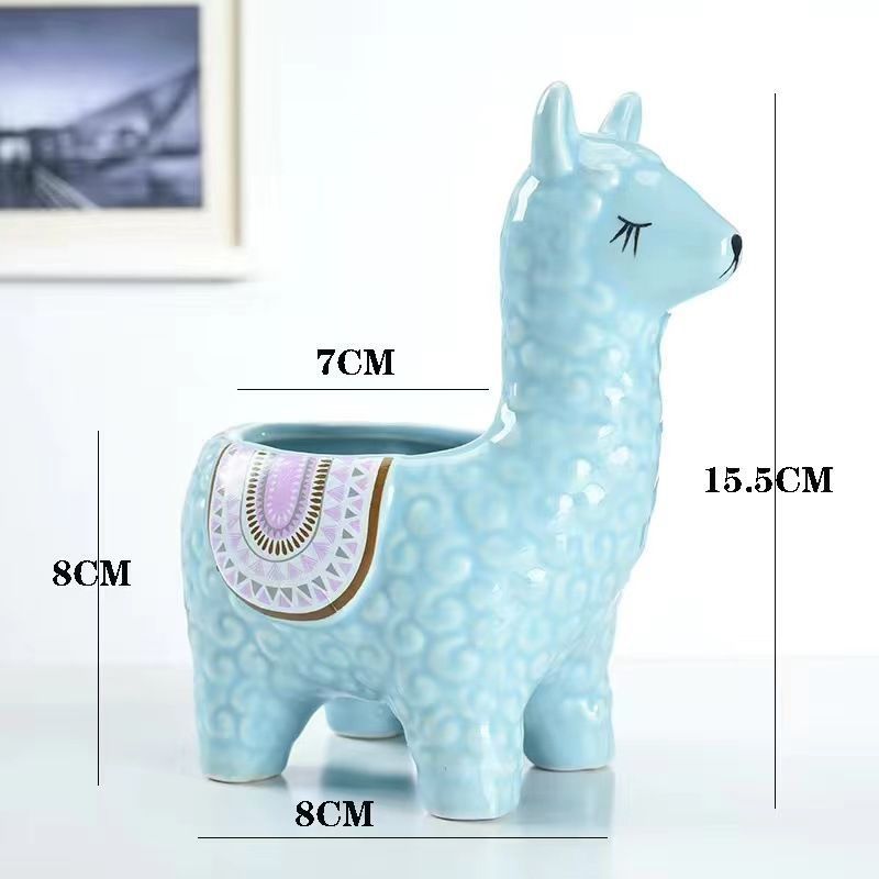 Alpaca Orchid Ceramic Planter