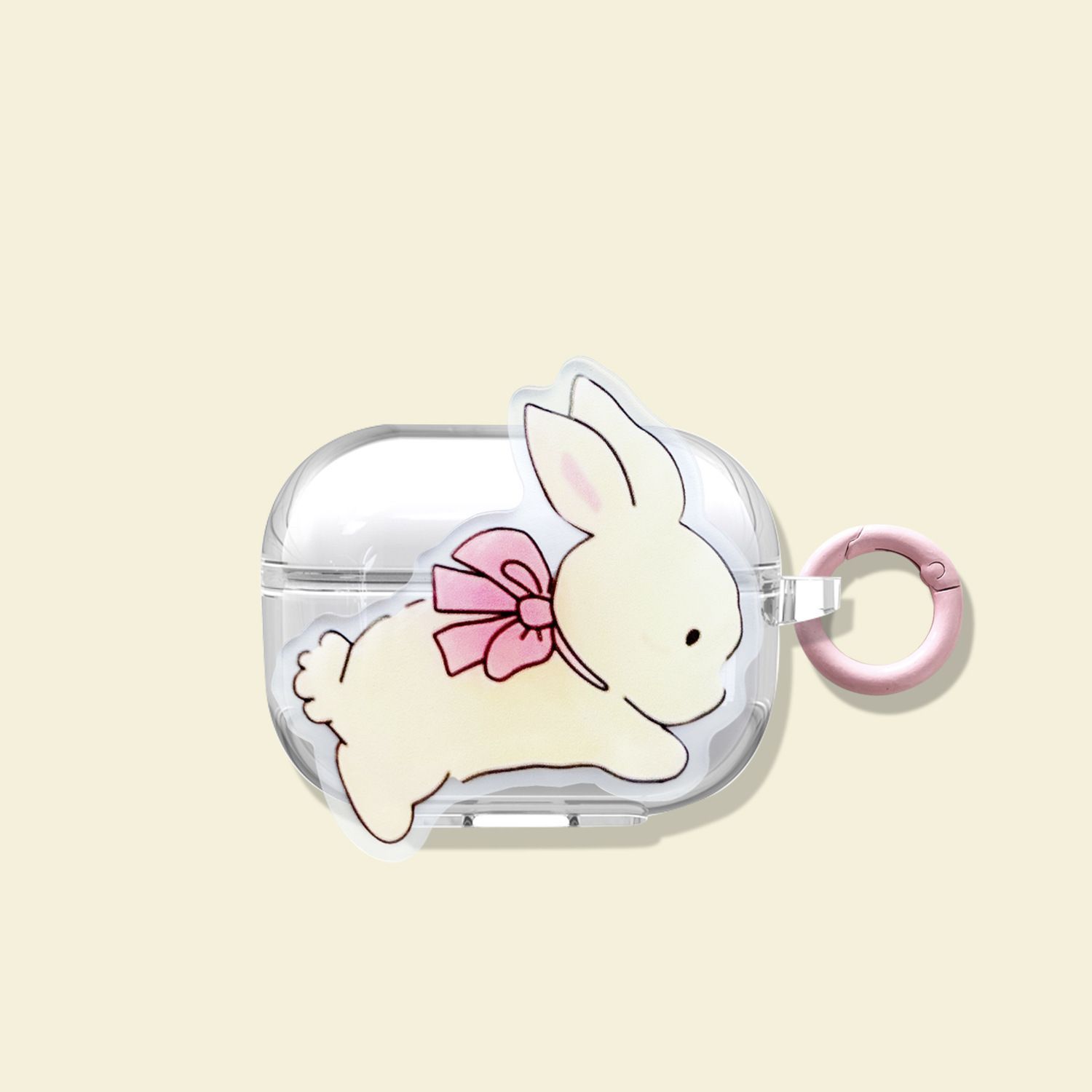 Bow Pattern + Round Ring Apple Airpods1 2