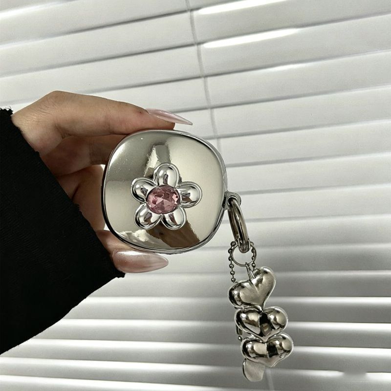 Floral Electroplated Case + 3 Heart Charms AirPods 3