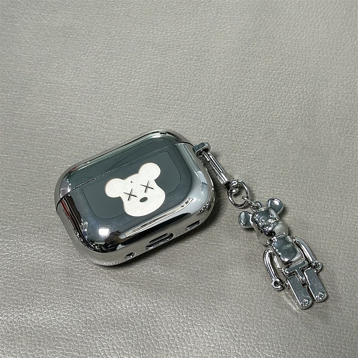 Laser Engraved XX Bear + Matching Keychain Apple AirPods 3