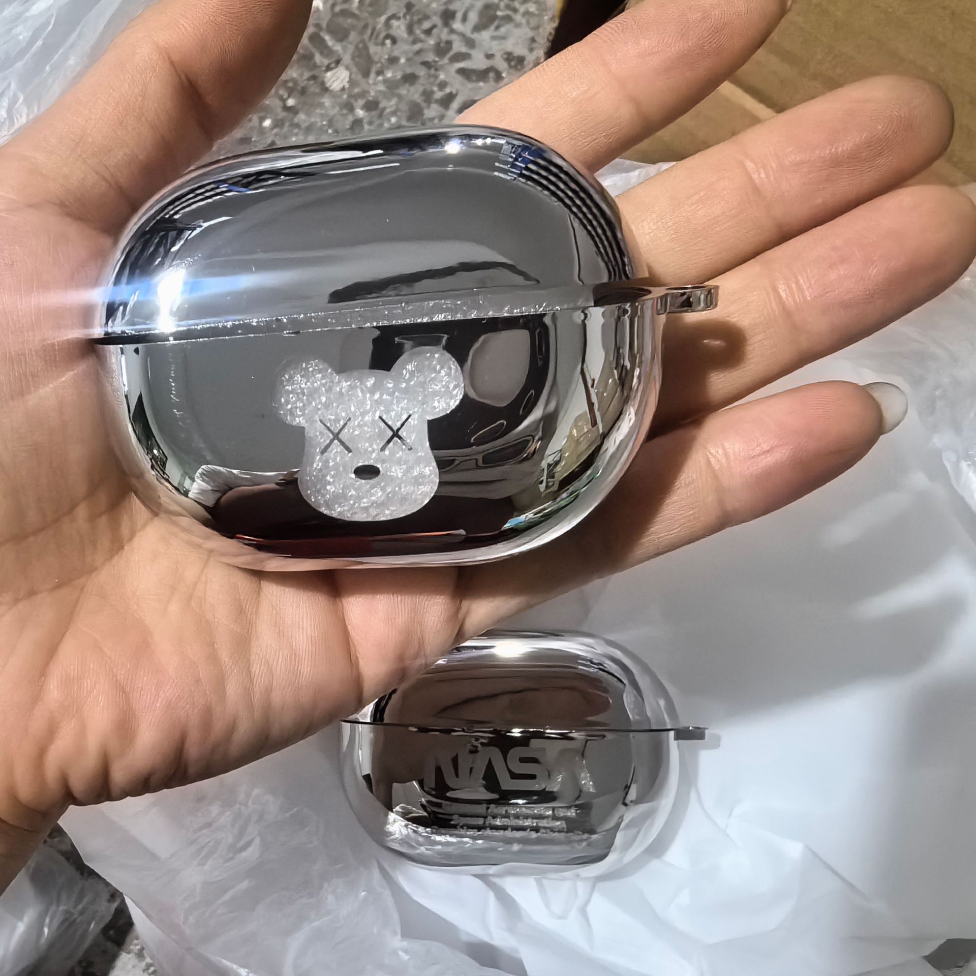 XX Bear Same Color Ring Bluetooth Headphone Case Apple AirPods 3