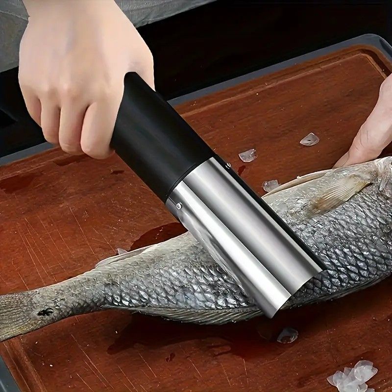 Electric Fish Scaler | Essential for Seafood Kitchens, Suitable for Both Home and Commercial Use, Efficient Descaling Without Splashing, Saves Time and Effort（black)