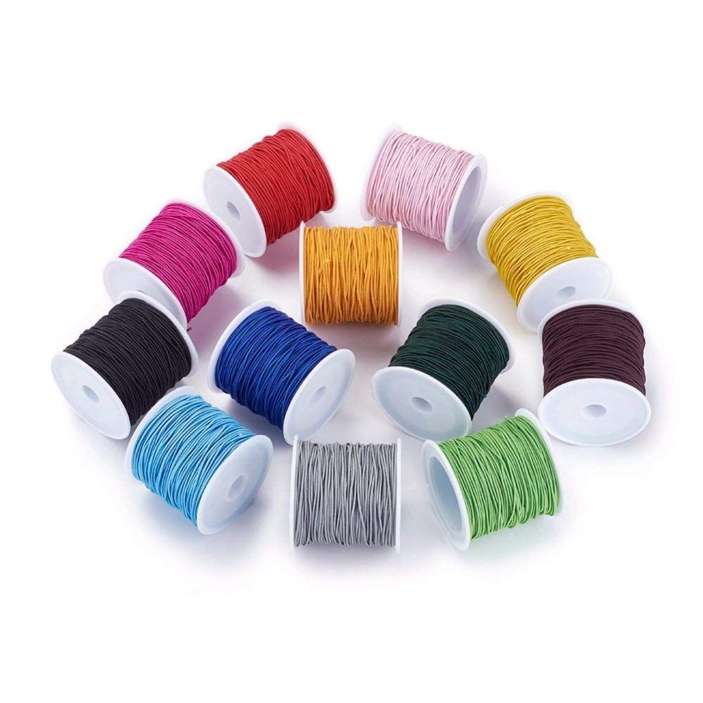 50m White Nylon Covered Elastic Thread