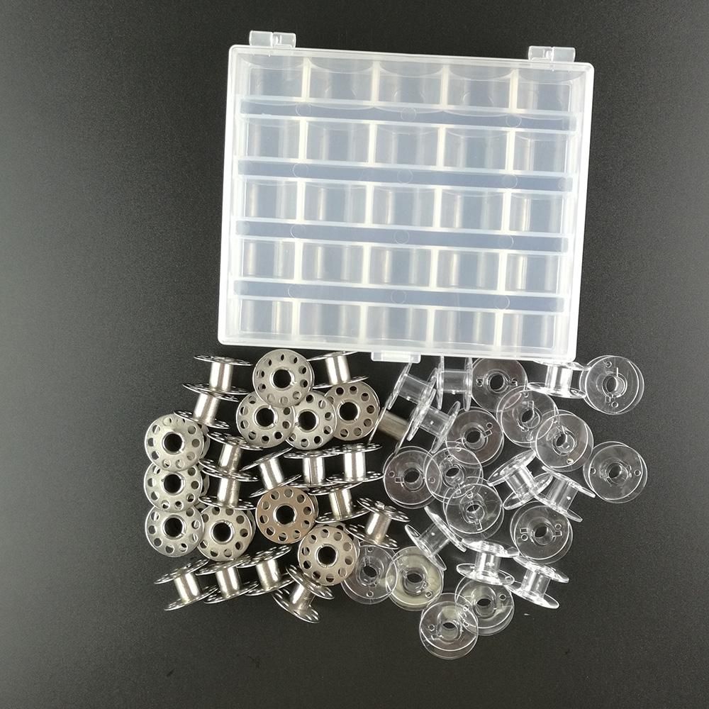 25 Bobbins for Sewing Machine Silver
