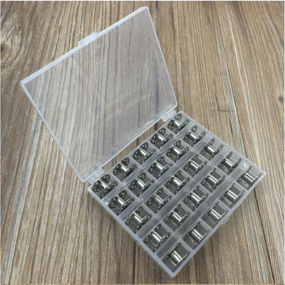 25 Bobbins for Sewing Machine Silver