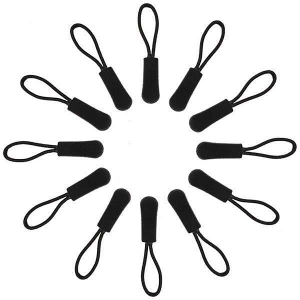 50-pack Black Replacement Zippers for Clothing