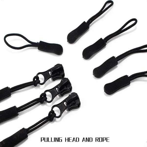 50-pack Black Replacement Zippers for Clothing