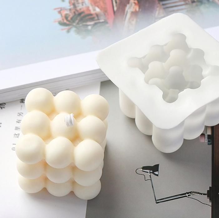 2pcs white candle molds