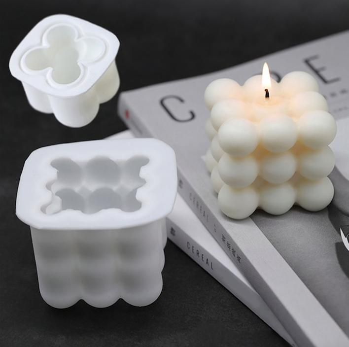 2pcs white candle molds