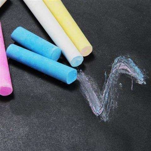 Reusable Self-Adhesive Chalk Poster with Crayons