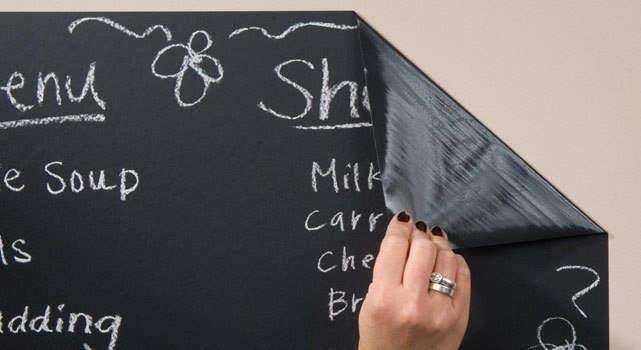 Reusable Self-Adhesive Chalk Poster with Crayons