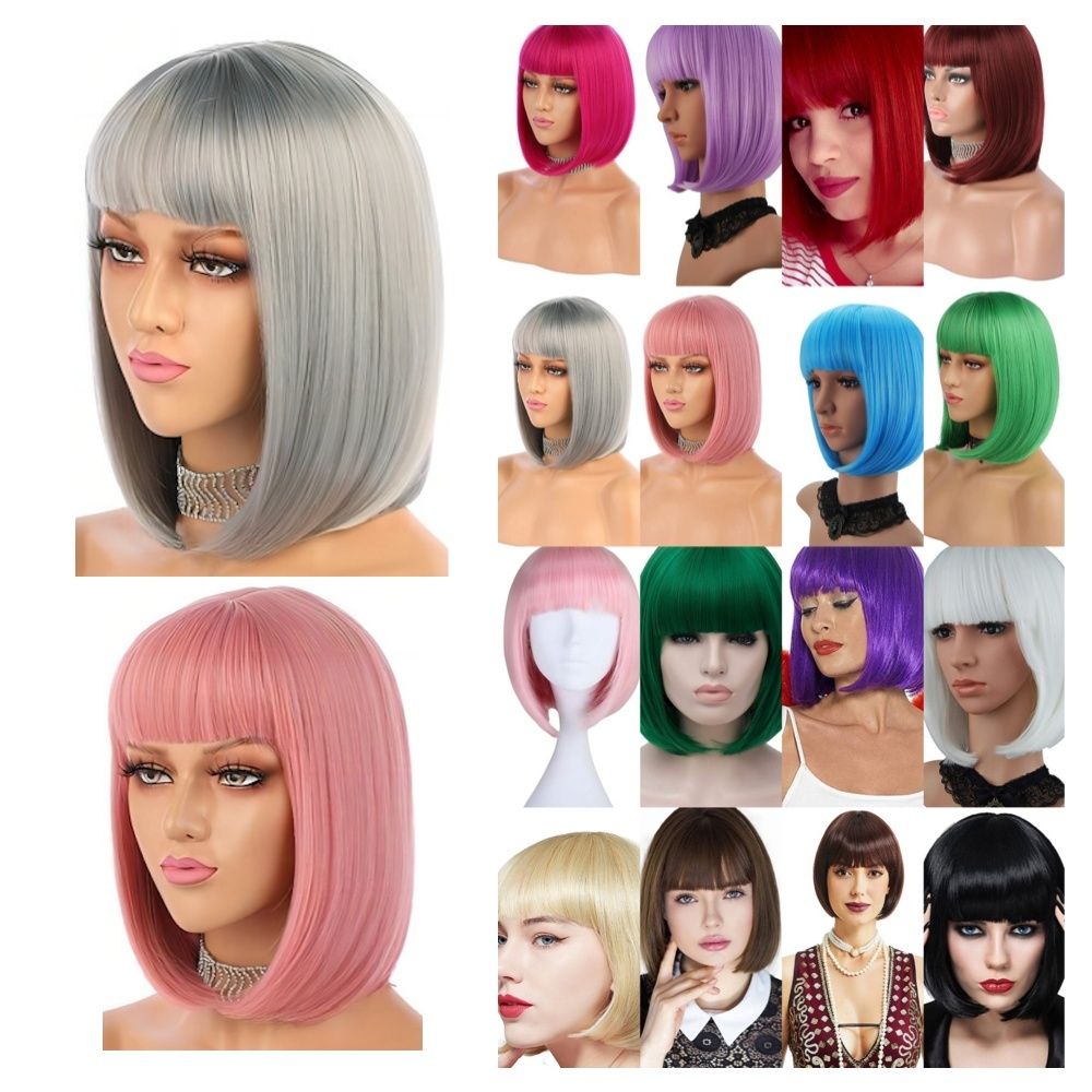 Synthetic Wig for Party Pride Parades and Cosplay Dark Purple