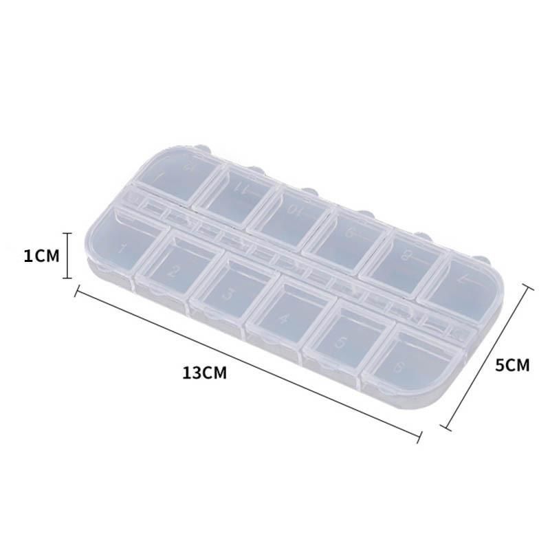 12-compartment transparent storage box