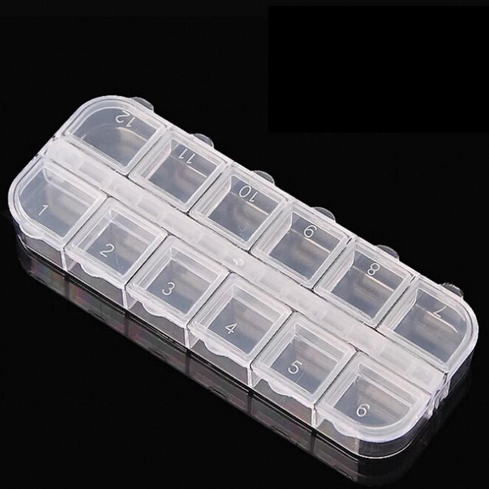 12-compartment transparent storage box