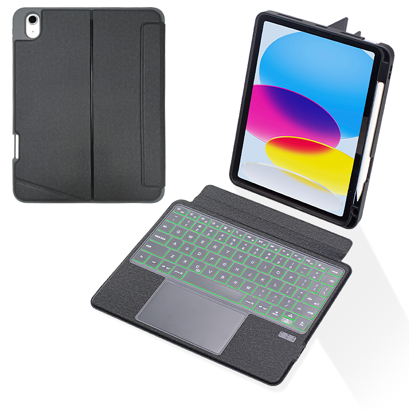 SENYOSON Black iPad Keyboard Case for iPad Air 4th 5th 6th 7th 8th Gen 10.9/11 Inch 2020-2026 & iPad Pro 11 Inch 1st 2nd 3rd 4th 5th 6th Gen 2018-2024, Ultra-Light Magnetic Detachable Keyboard with 7-Color Backlit, Large Precision Trackpad, Writing/Viewin