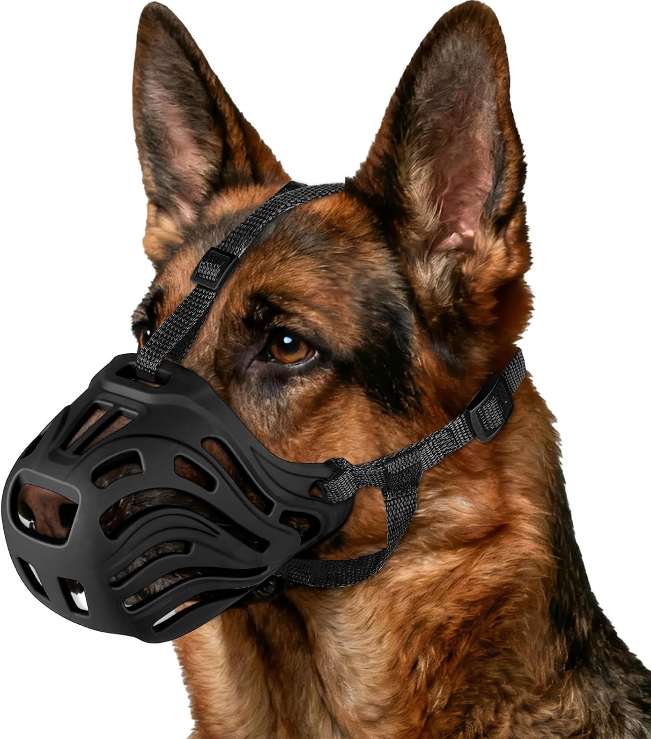Dog Muzzle, Soft Breathable Dog Muzzles Suitable Dogs, Adjustable Basket Muzzles Prevents Chewing and Biting for Grooming Trimming Training(XXXL)