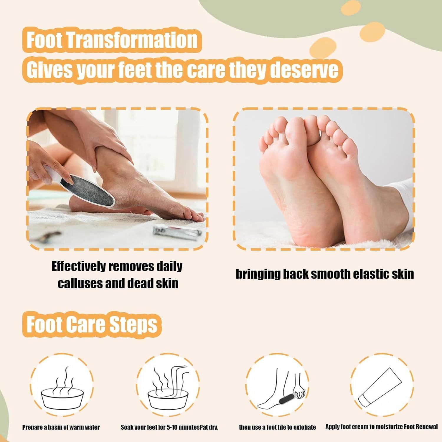 3PCS Precision Callus Remover & Bunion Scrubber for Toe Gaps