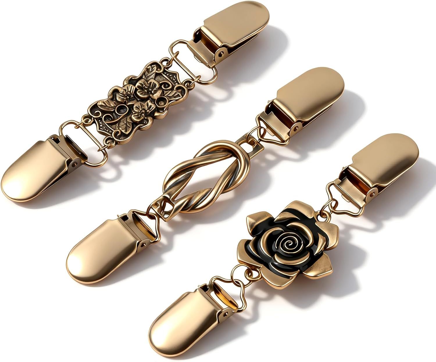 3PCS Sweater/Cinch Clips, Retro Clothing Cardigan Clips, Waist Cincher Dress Back Clip, Waist Cincher, Shirt Clip Retro Dress Cinch Clips for Sweaters, Cardigans, Jackets
