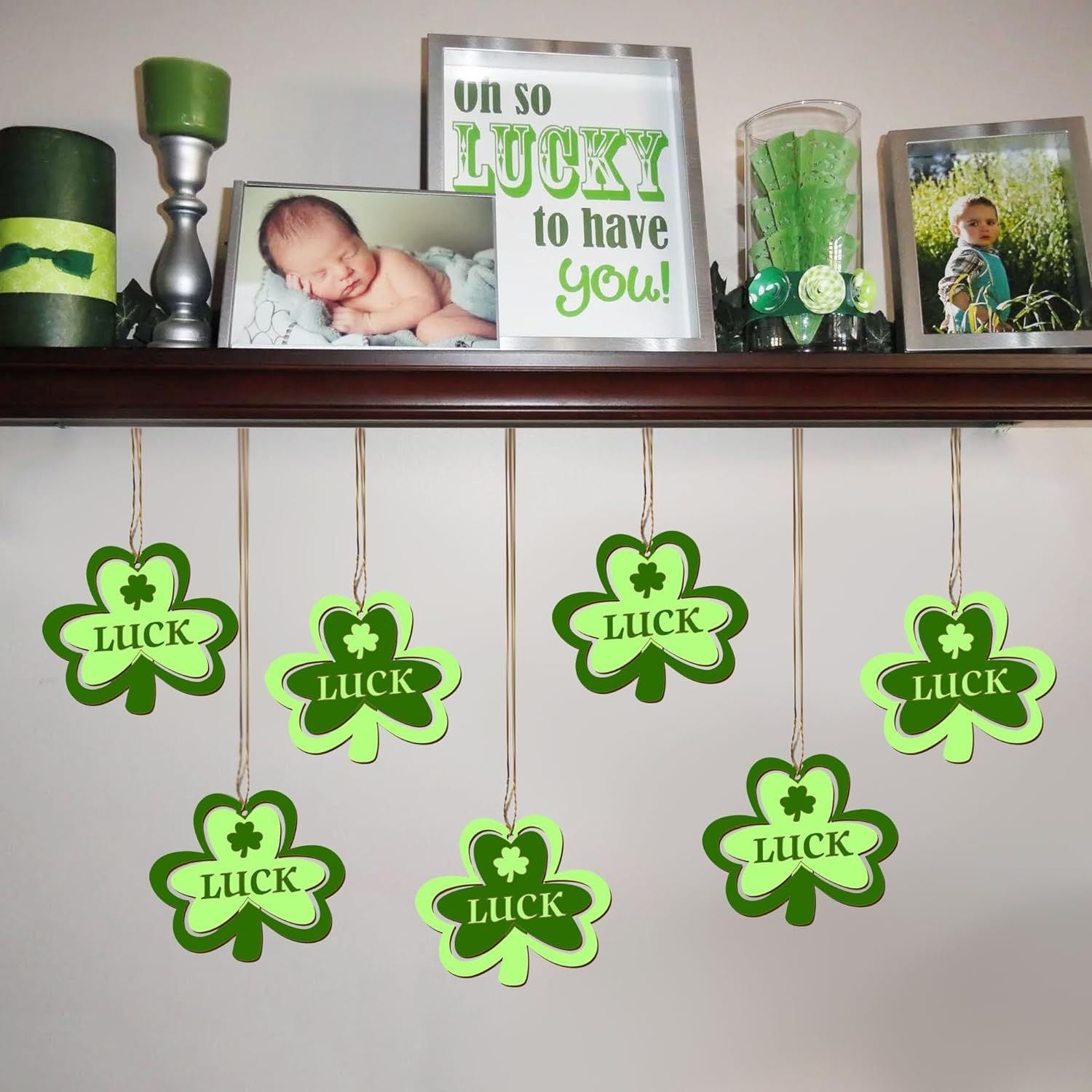 20Pcs Wooden Shamrock Ornaments to Paint