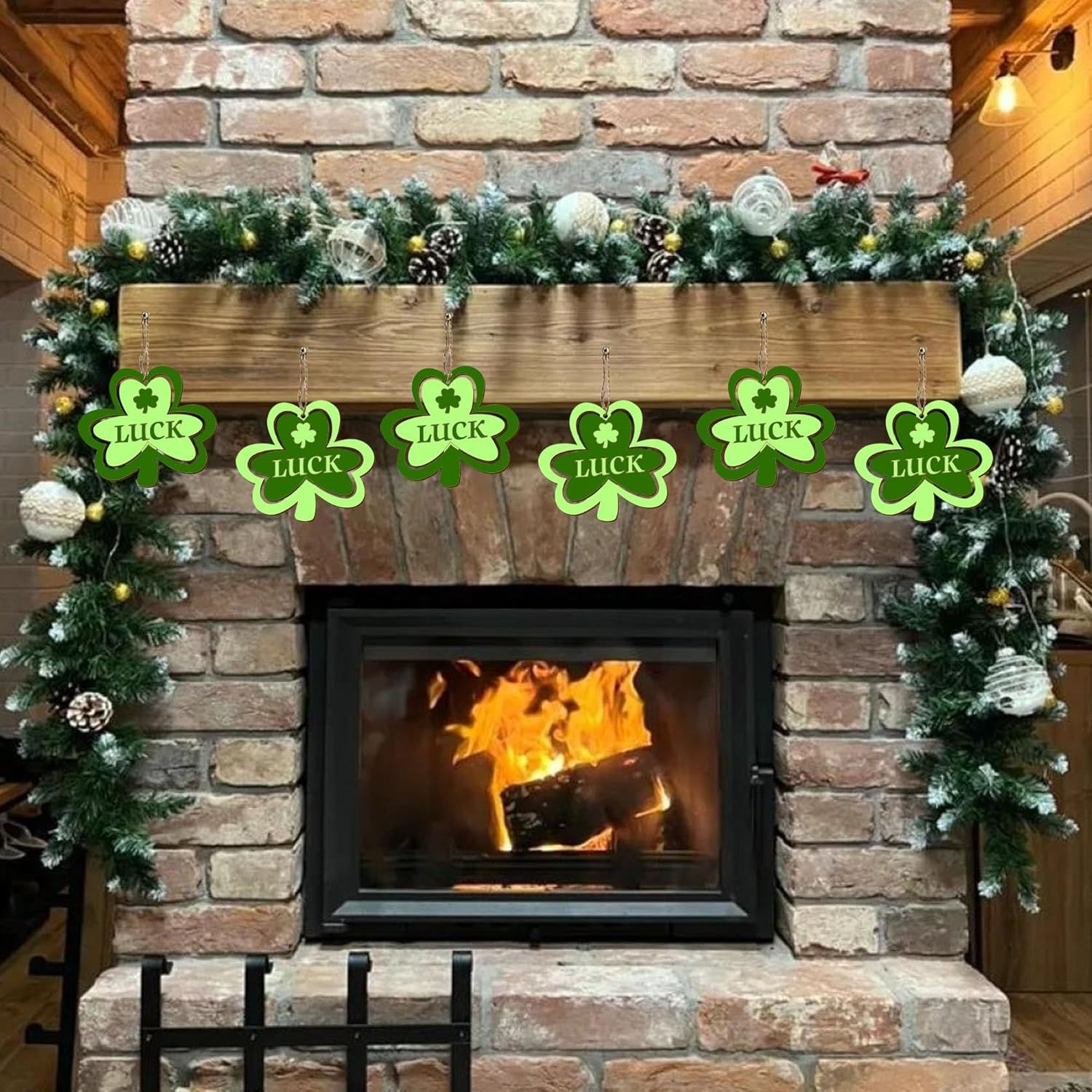 20Pcs Wooden Shamrock Ornaments to Paint
