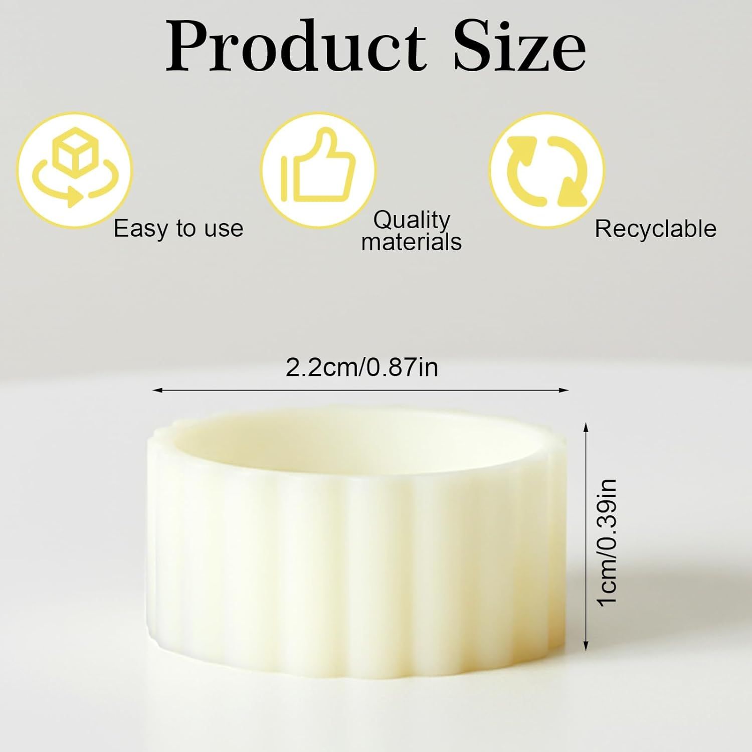 12PCS Rubber Candle Grippers