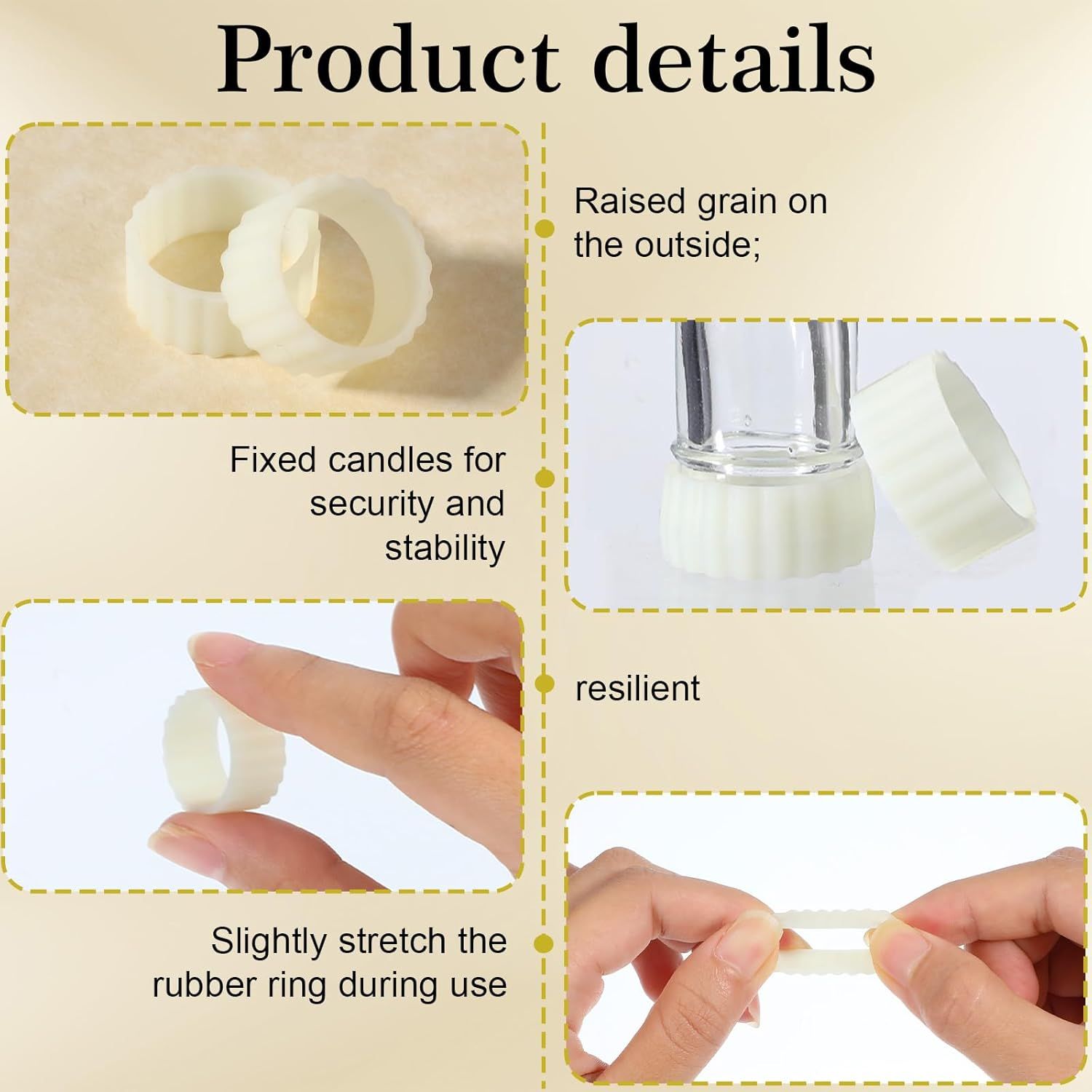 12PCS Rubber Candle Grippers
