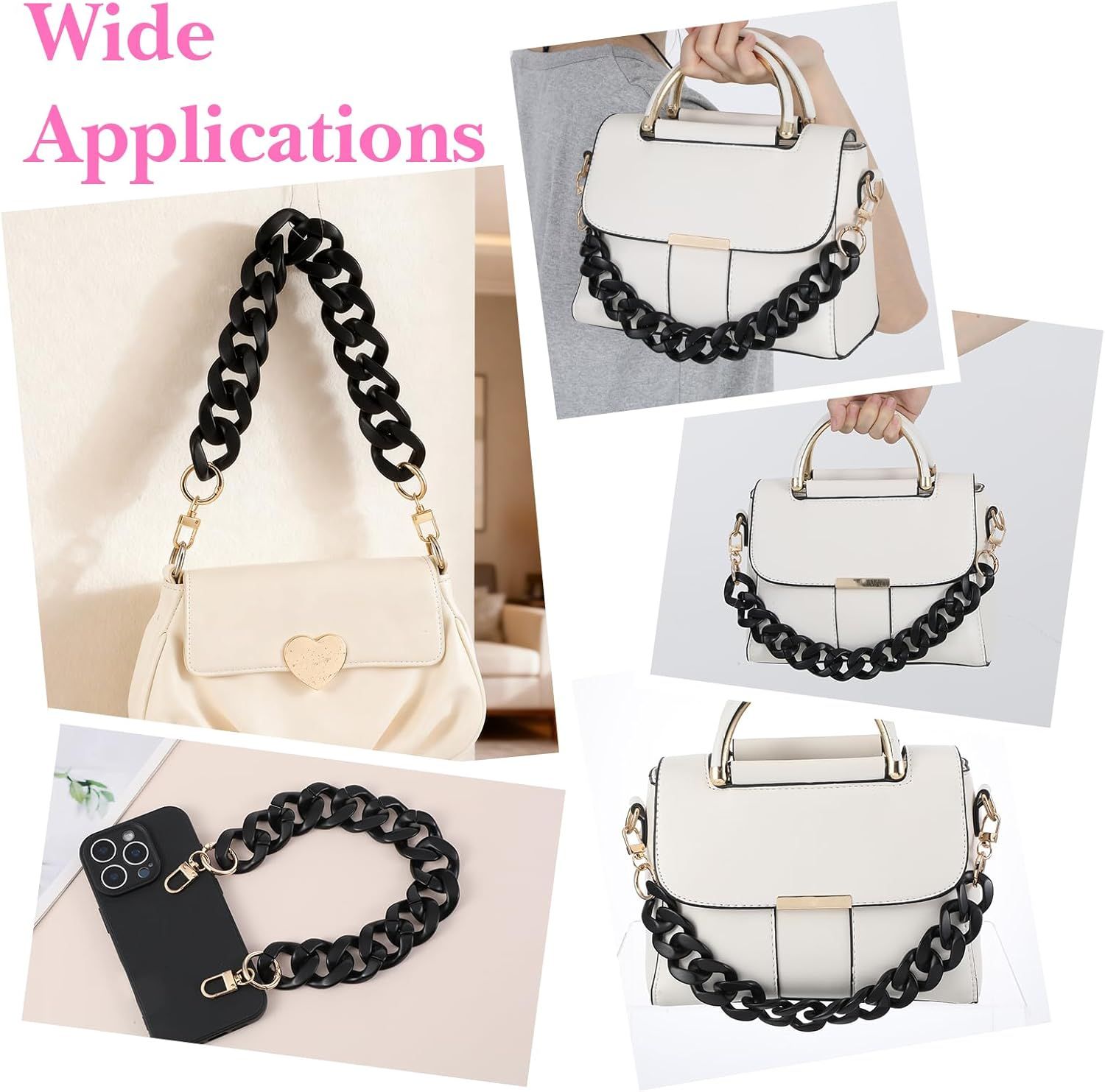 1PCS Black Purse Chain Replacement