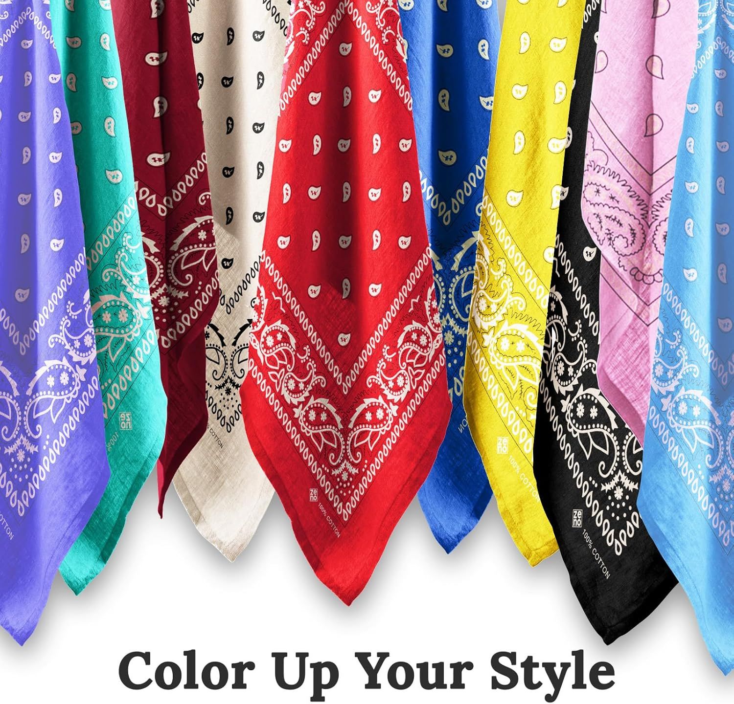 100% Cotton & Natural Fibers Bandana Scarf - Soft