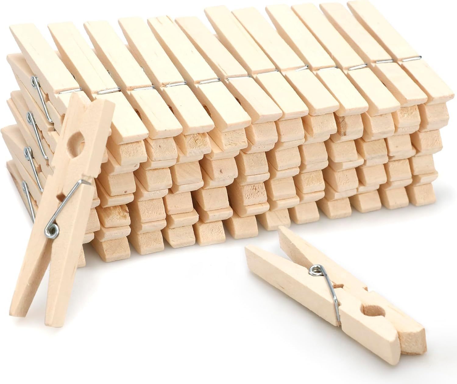 Clothes Pins Wooden – 50 Pack Wooden Clothespins 2.9 Inch with Rust-Resistant Coil Clothes Pins Wooden – 50 Pack Wooden Clothespins 2.9 Inch with Rust-Resistant Coil