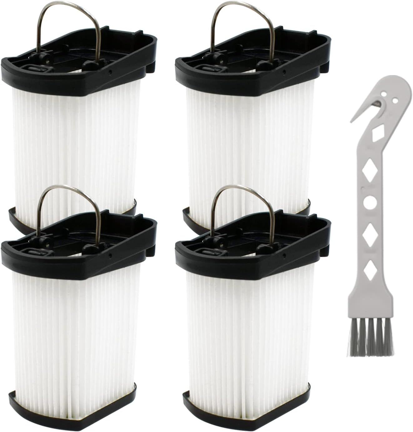 Replacement Vacuum Filters Compatible with Shark WANDVAC Cordless Hand Vacuum WV401 WV410CO WV401BL WV401PK WV403BR WV410PR WV410BL WV410GN WV410TL - Fabric Filters Compare to Part XFFWV400-4 Pack