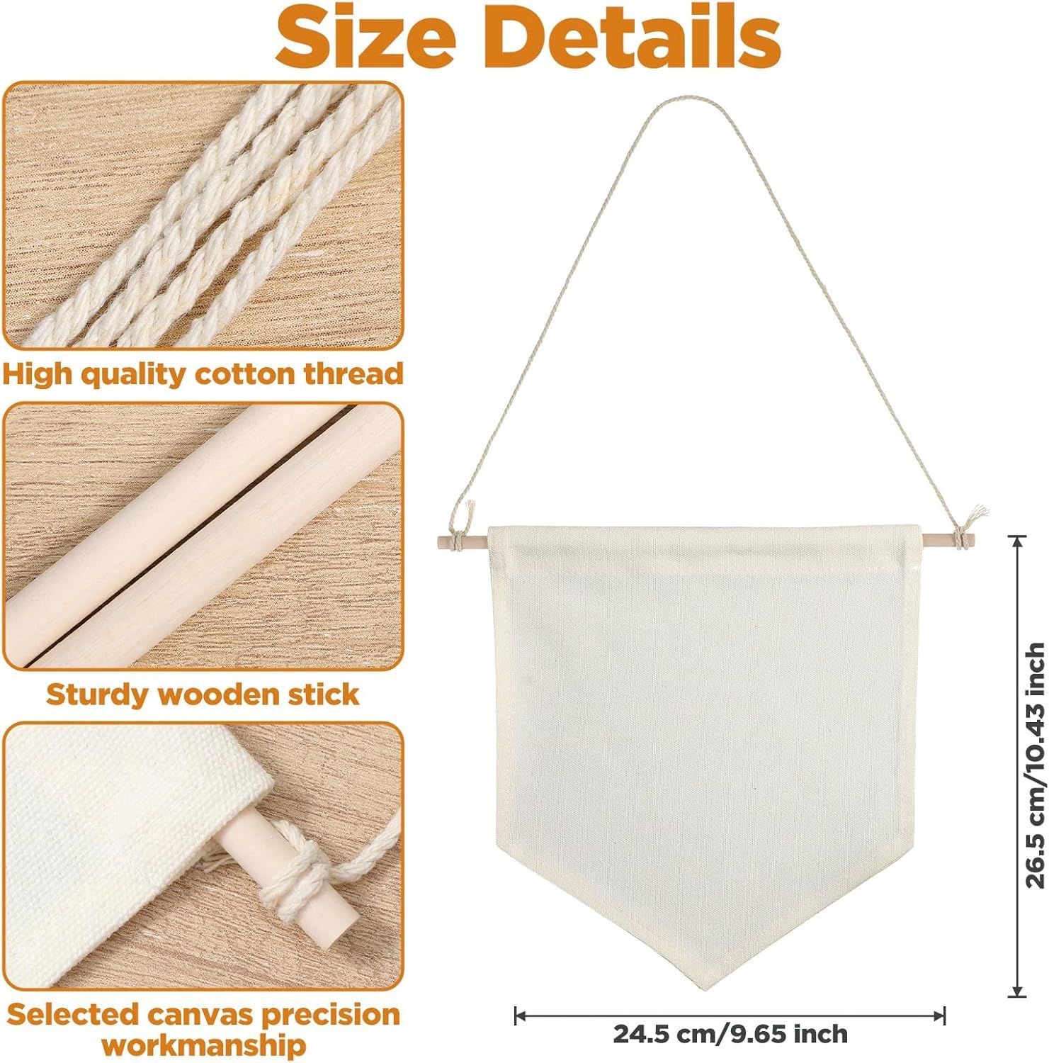 2 Pcs Embroidery Blank Banners