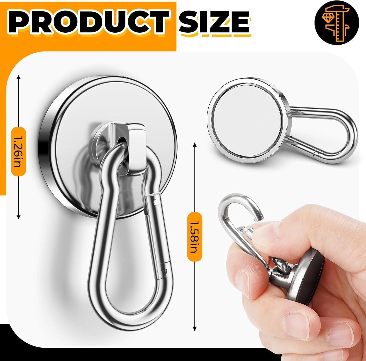 100Lbs Strong Magnetic Hooks