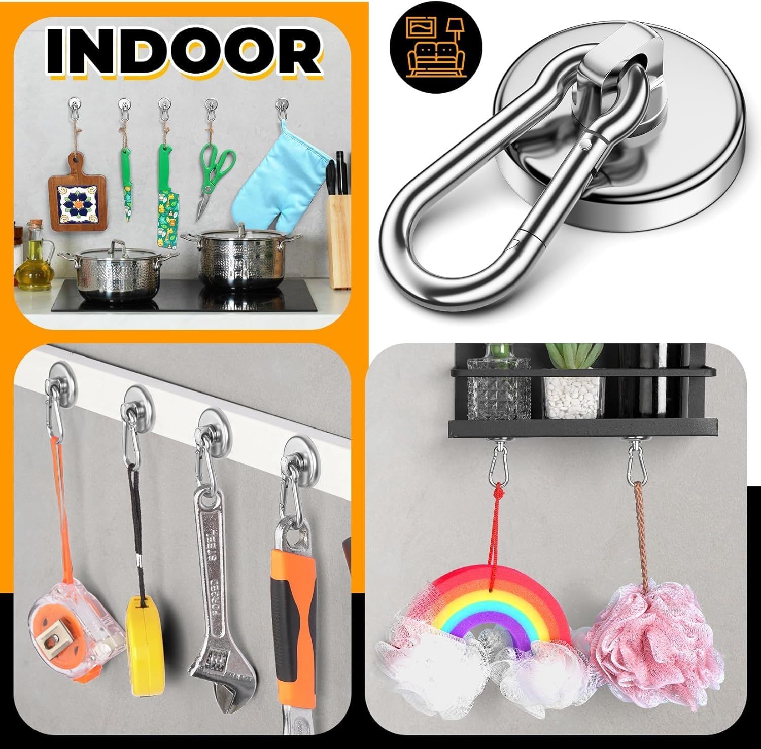 100Lbs Strong Magnetic Hooks