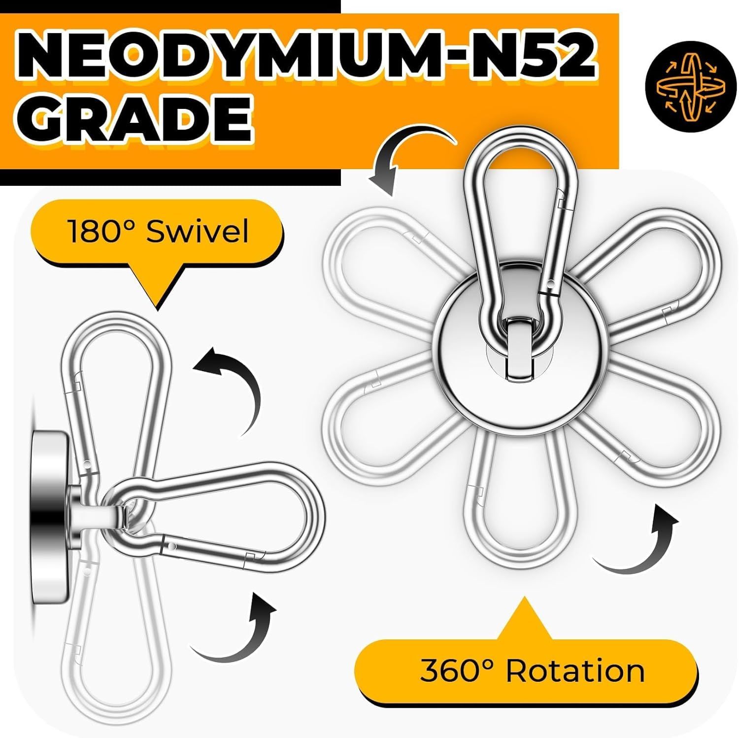 100Lbs Strong Magnetic Hooks